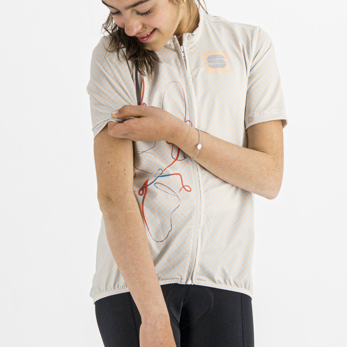 Sportful CHECKMATE GIRL JERSEY, kolesarska majica