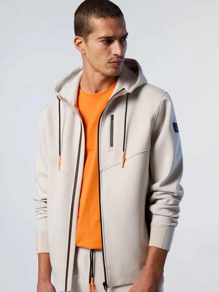 North Sails HOODED FULL ZIP SWEATSHIRT W/LOGO, moška jopa