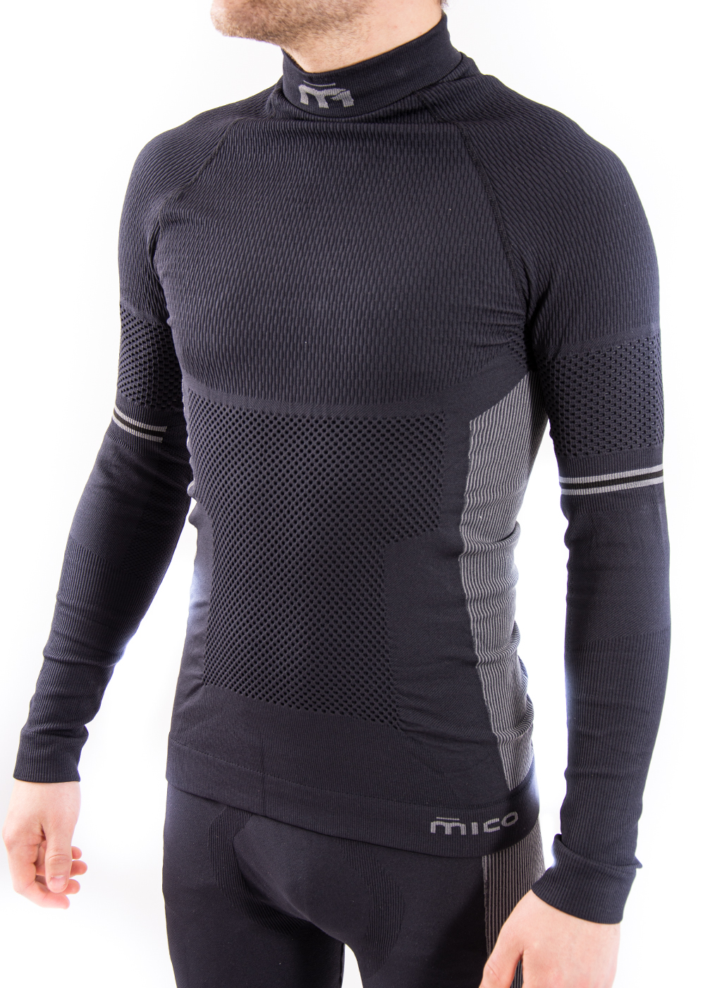 Mico MEN'S LONG SLEEVES MOCK NECK SHIRT M1 SKINTECH IN07021, športno spodnje perilo